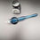 Thumbnail: Blue Sparkle Dip Pen, handmade glass calligraphy pen