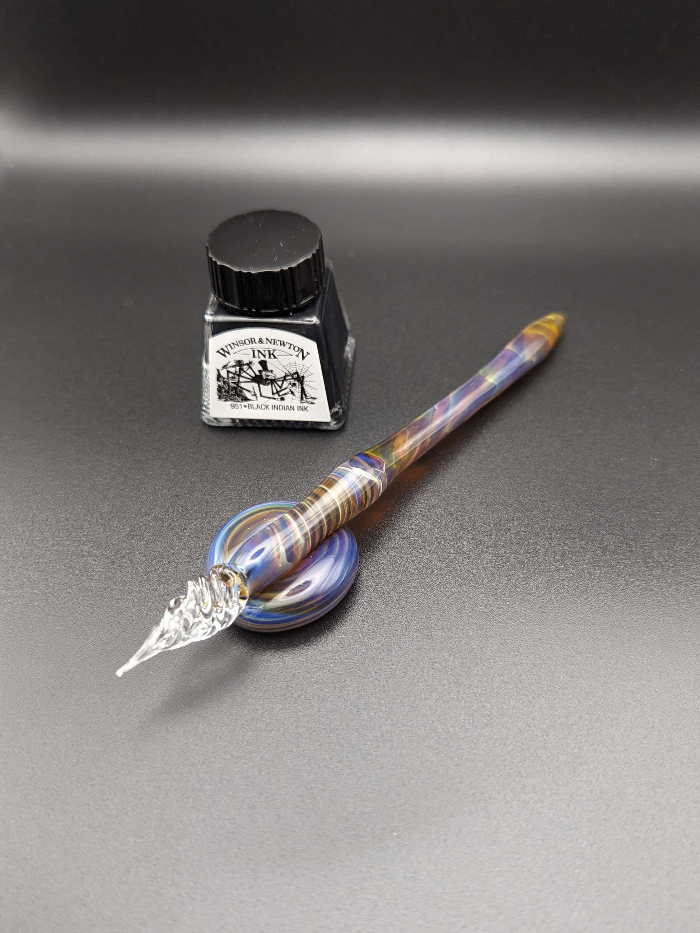 Dip Pen Purple Wasp, Calligraphy Pen,  Handmade Glass