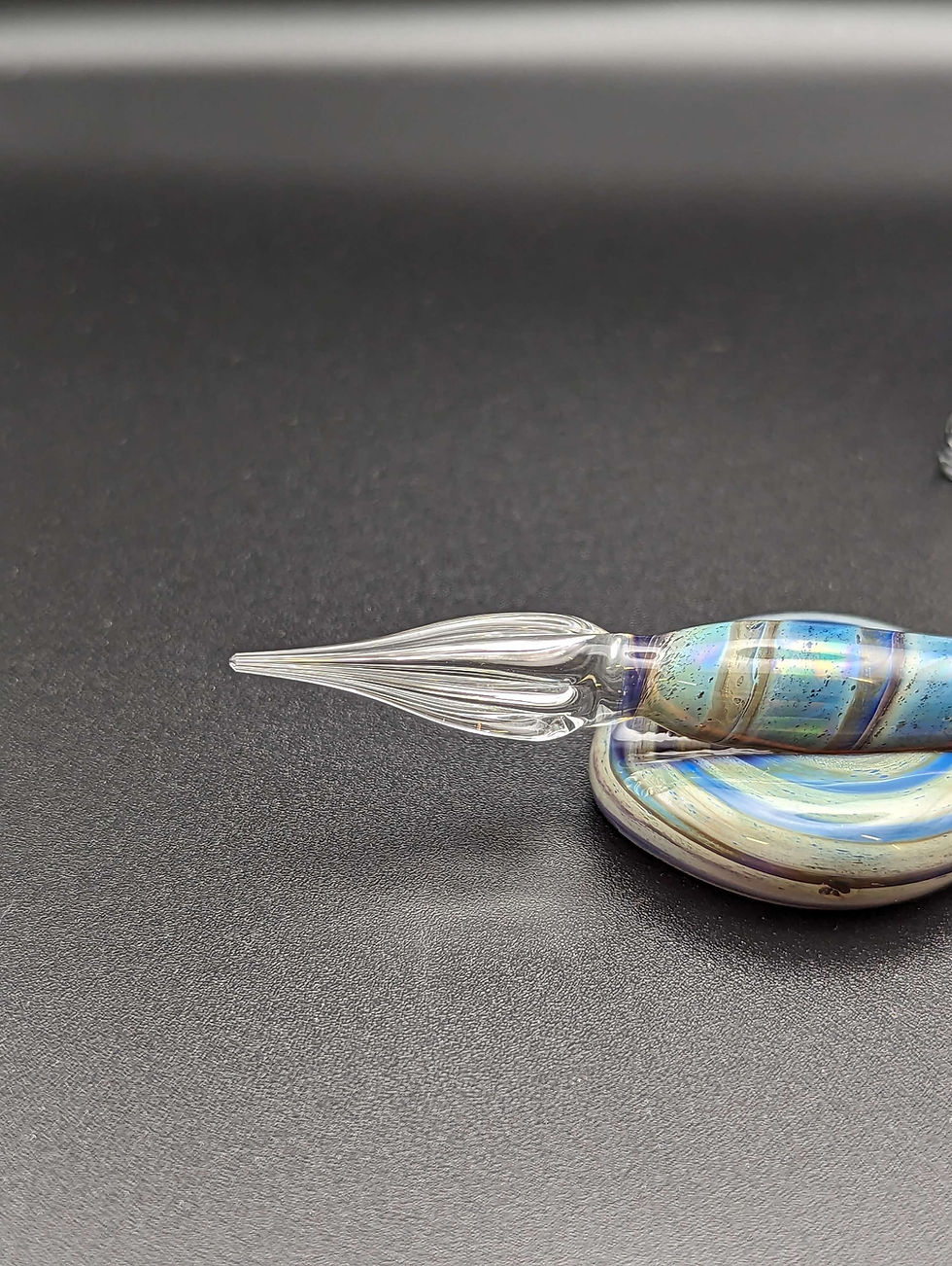 Thumbnail: Blue Spiral Calligraphy Pen,  Handmade Glass Dip Pen