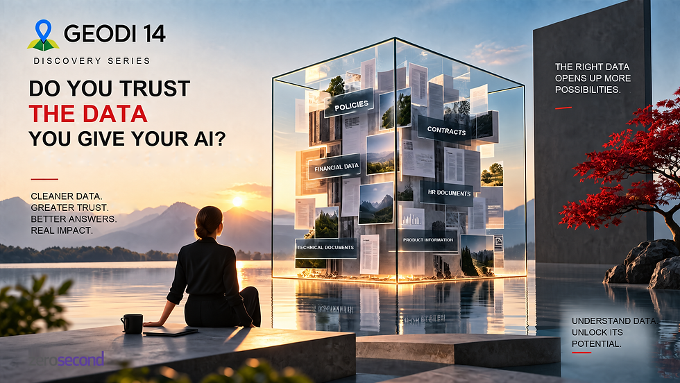 AI-Ready Data: Do You Trust the Data You Give Your AI? – GEODI Discovery Series Issue 14, Zero Second