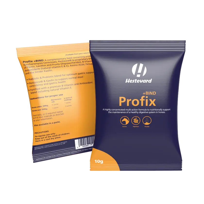Profix +BIND digestive binder supplement sachets for horses