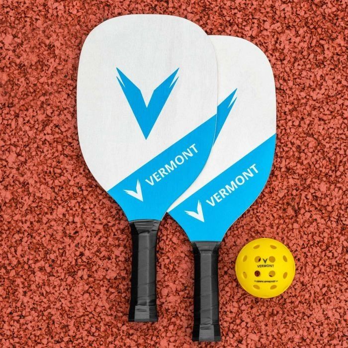 VERMONT WOODEN PICKLEBALL PADDLES [2X RACKETS]