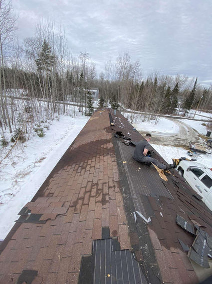 Roof tear-off and shingle replacement installation