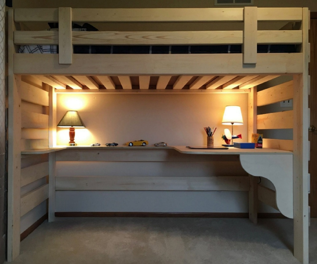 Loft Bed - Twin size With Desk