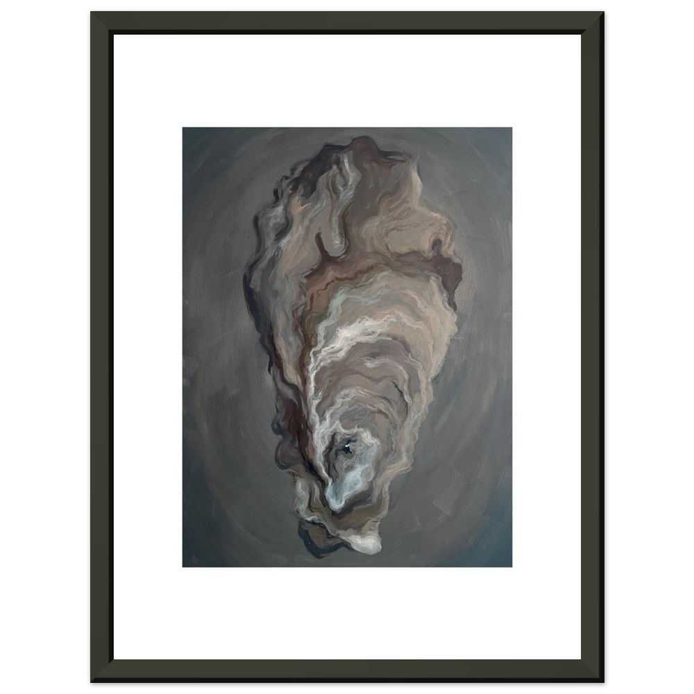 'Not a Zeeland Oyster' Print in Metal Frame (30cm x 40cm)