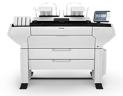 Ploter CAD GIS Canon ColorWave3600, ki deluje kot tiskalnik za načrte