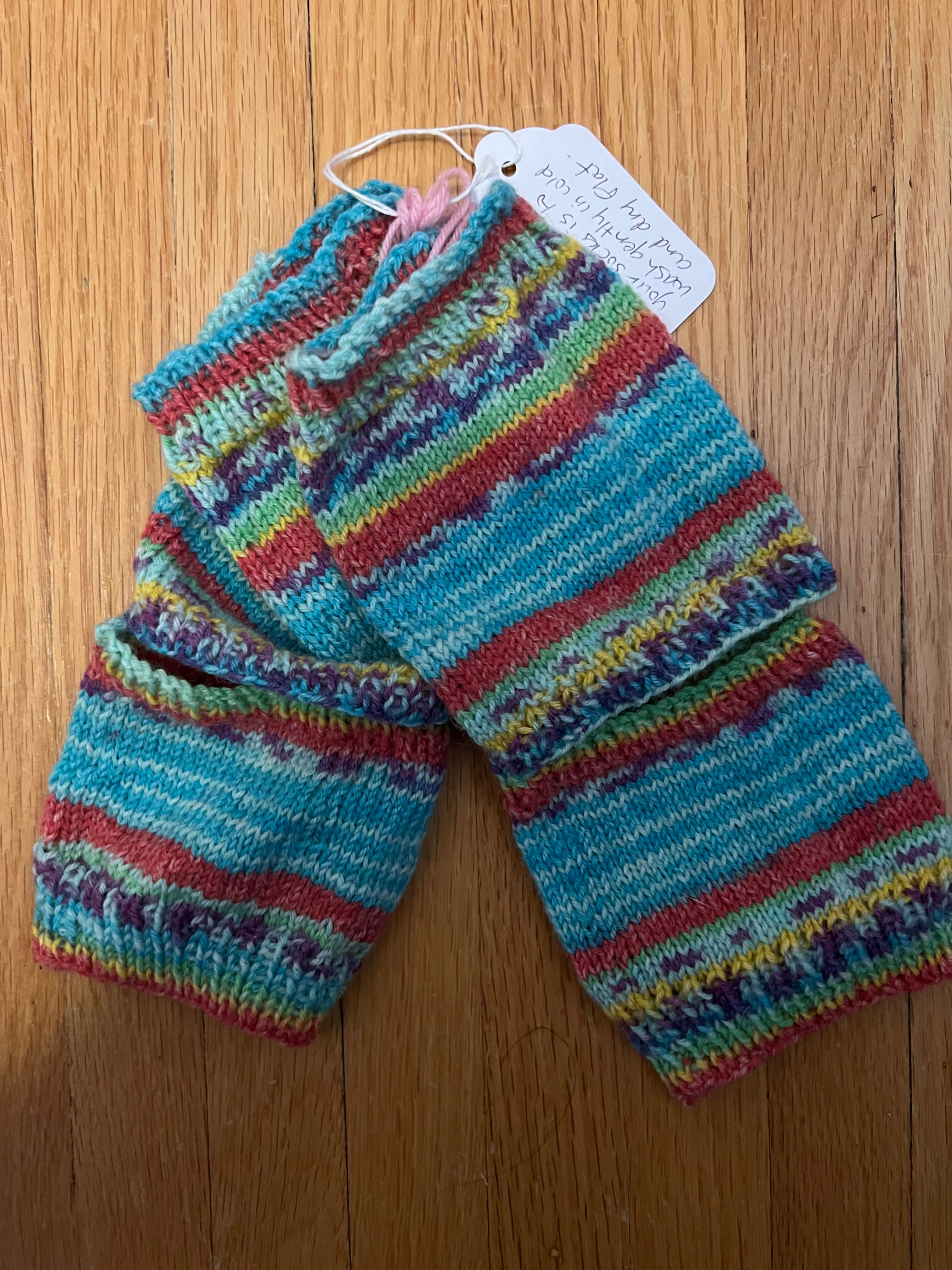 Handmade Blue Yoga Socks
