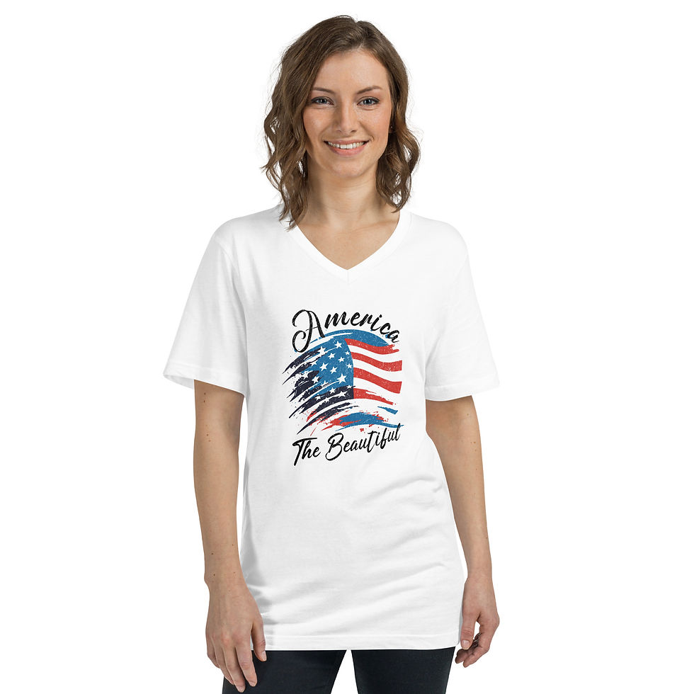 Thumbnail: AMERICA THE BEAUTIFUL  V-Neck T-Shirt