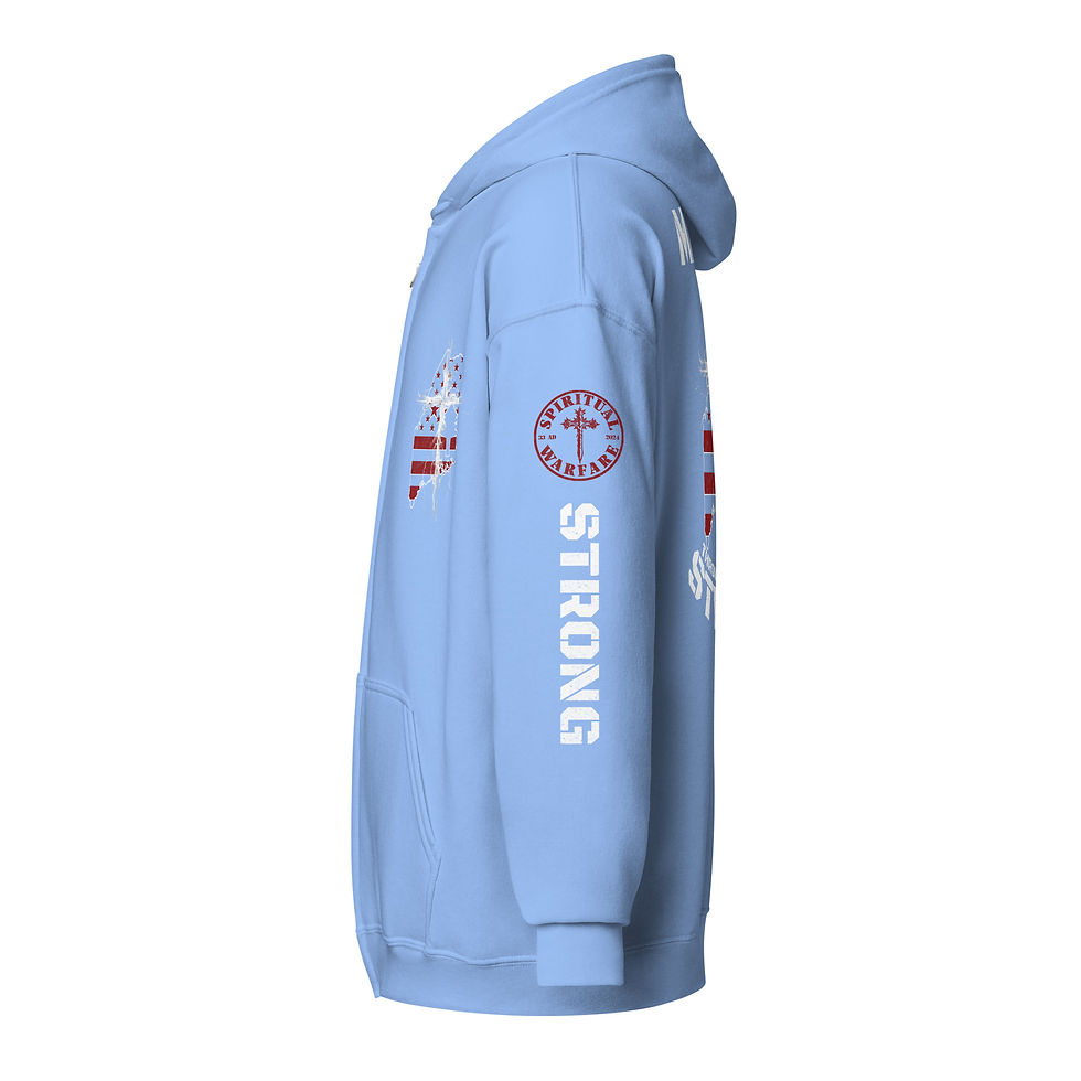 Thumbnail: MAINE STRONG  THROUGH CHRIST Zip up Hoodie
