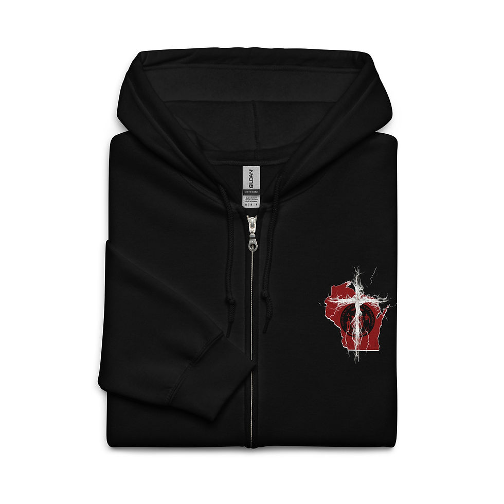 Thumbnail: WISCONSIN STORNG THROUGH CHRIST Zip up Hoodie