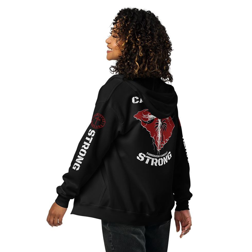 Thumbnail: SOUTH CAROLINA STRONG THROUGH CHRIST Zip up Hoodie