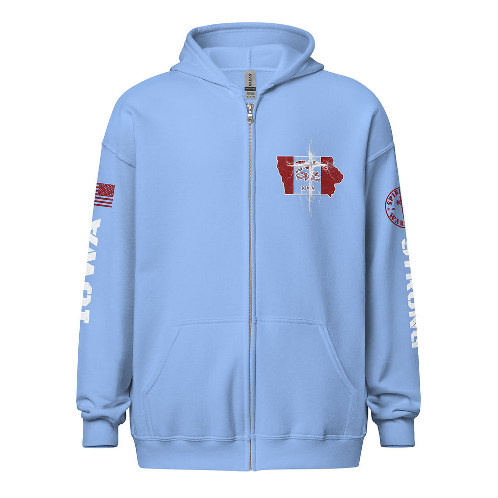 Thumbnail: IOWA STRONG STRONG THROUGH CHRIST Zip up Hoodie