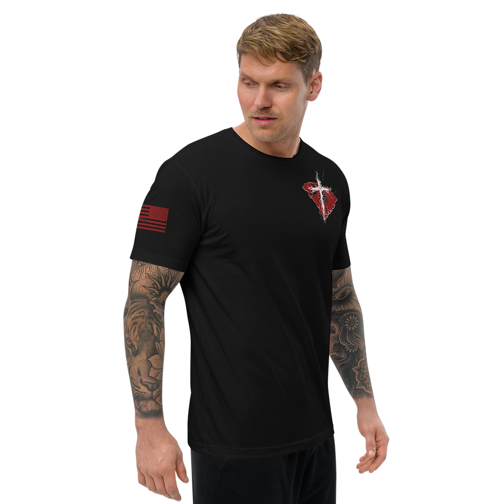 Thumbnail: SOUTH CAROLINA STRONG THROUGH CHRIST Fitted T-shirt