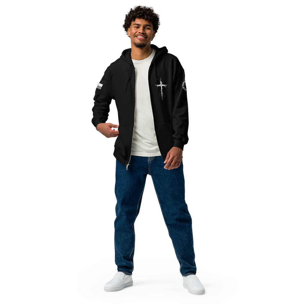 Thumbnail: CROSS/GOD IS MY STRENGTH Zip Hoodie