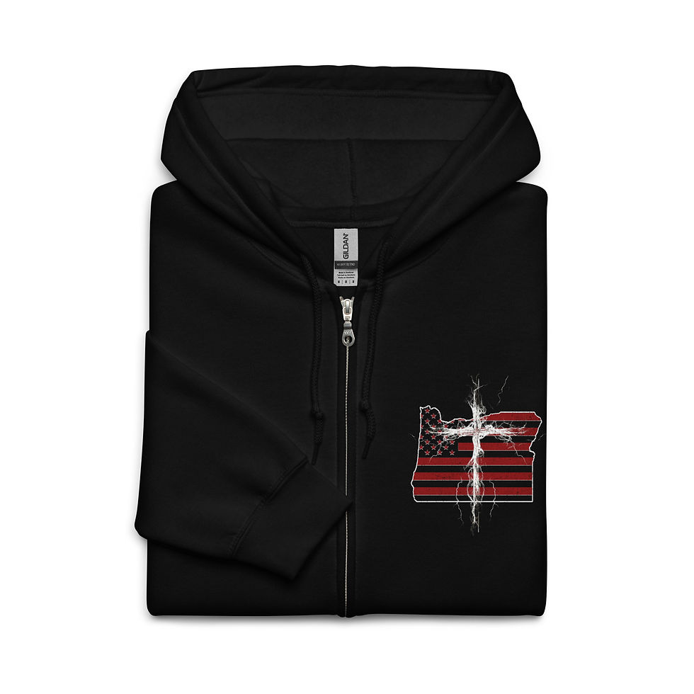 Thumbnail: OREGON STRONG THROUGH CHRIST Zip up Hoodie