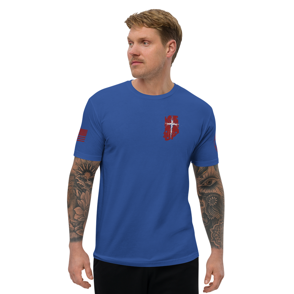 Thumbnail: INDIANA STRONG THROUGH CHRIST Fitted T-shirt