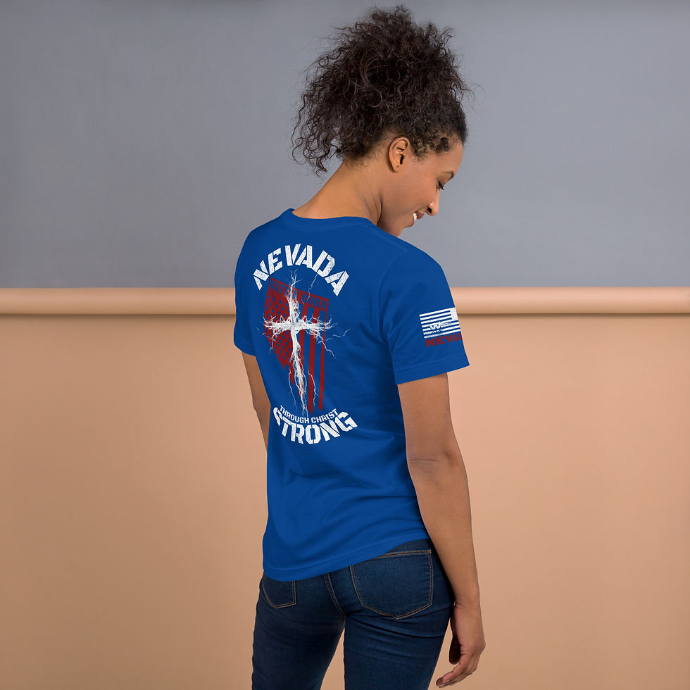 Thumbnail: NEVADA STRONG THROUGH CHRIST T-shirt