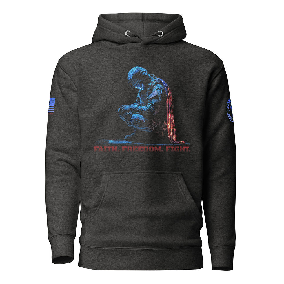Thumbnail: FAITH FREEDOM FIGHT Unisex Hoodie