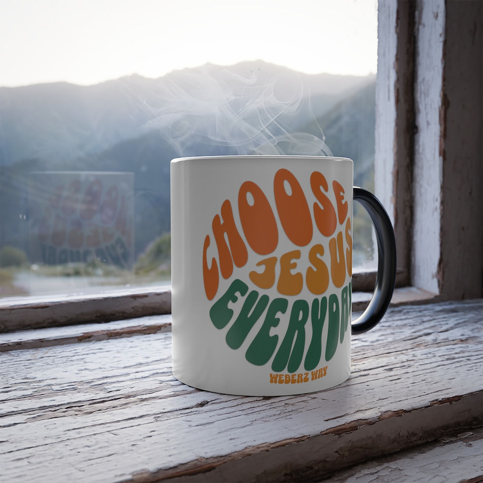 Thumbnail: CHOOSE JESUS EVERYDAY Color Morphing Mug, 11oz