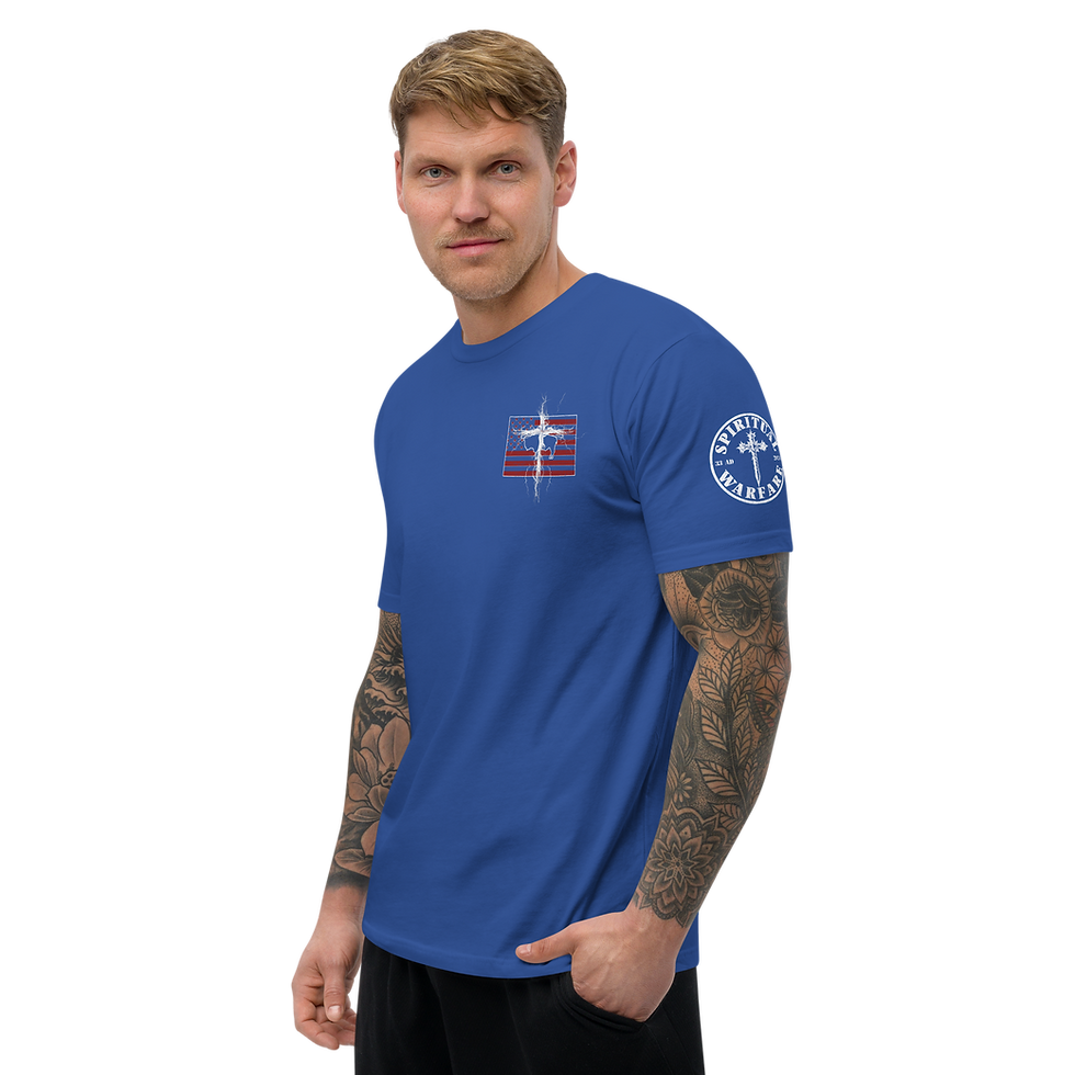 Thumbnail: WYOMING STRONG THROUGH CHRIST Fitted T-shirt