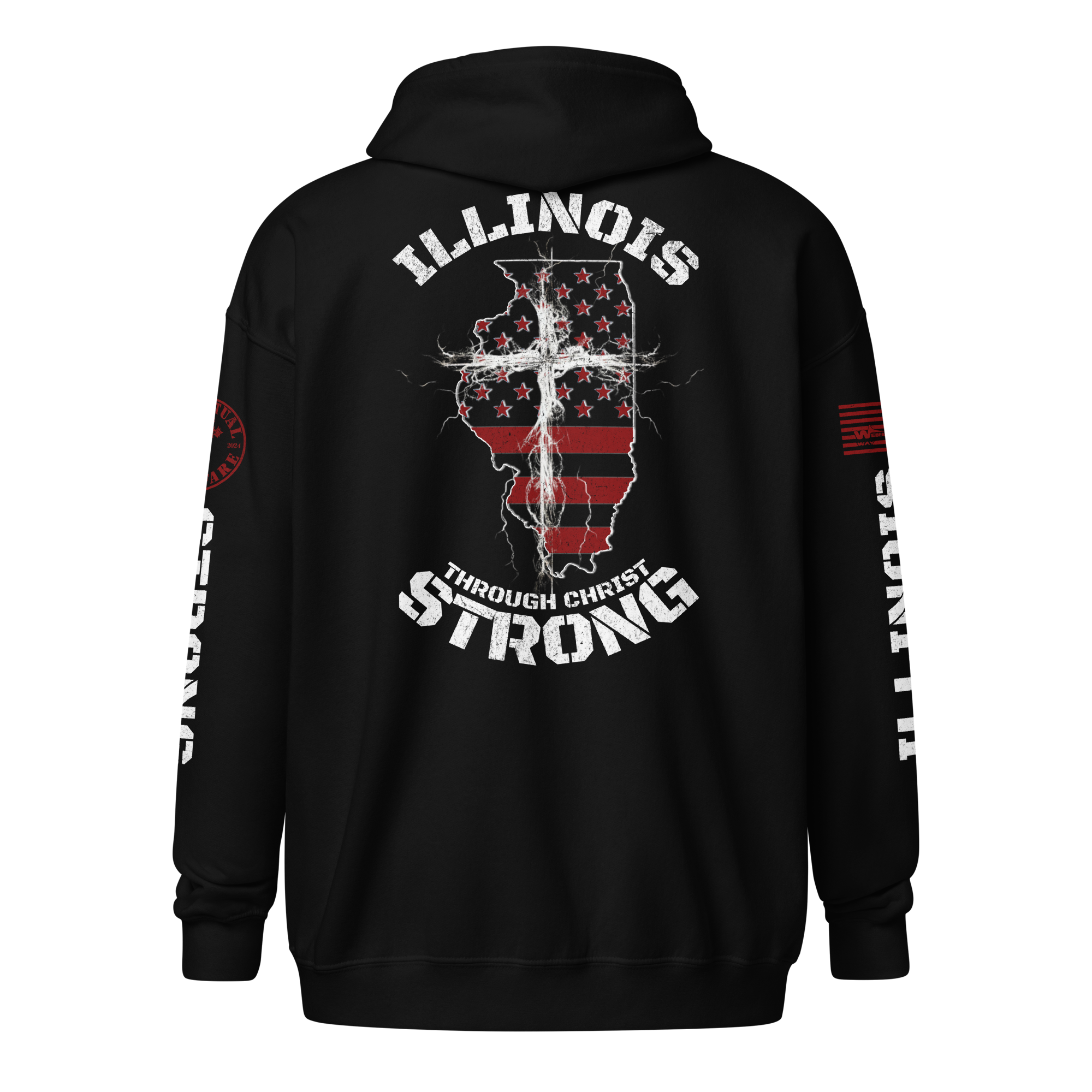 ILLINOIS STRONG THROUGH CHRIST Zip up Hoodie