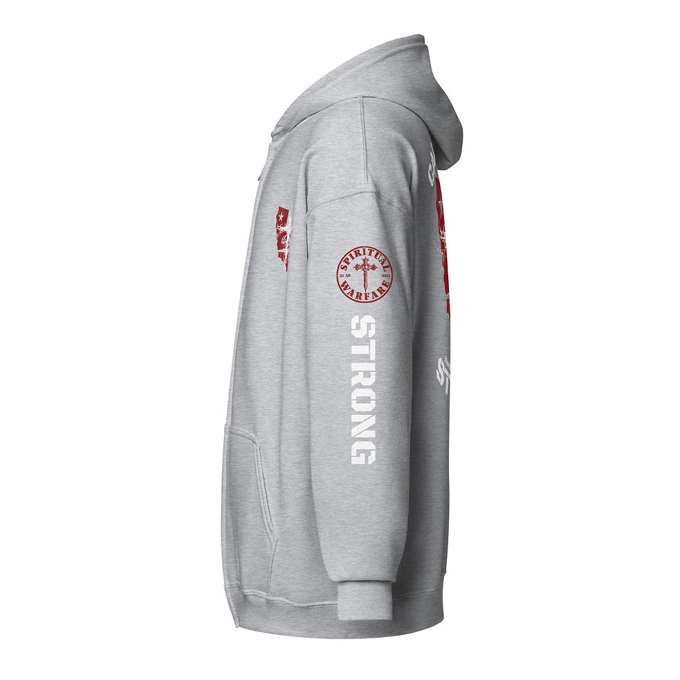 Thumbnail: CALIFORNIA STRONG THROUGH CHRIST Zip up Hoodie