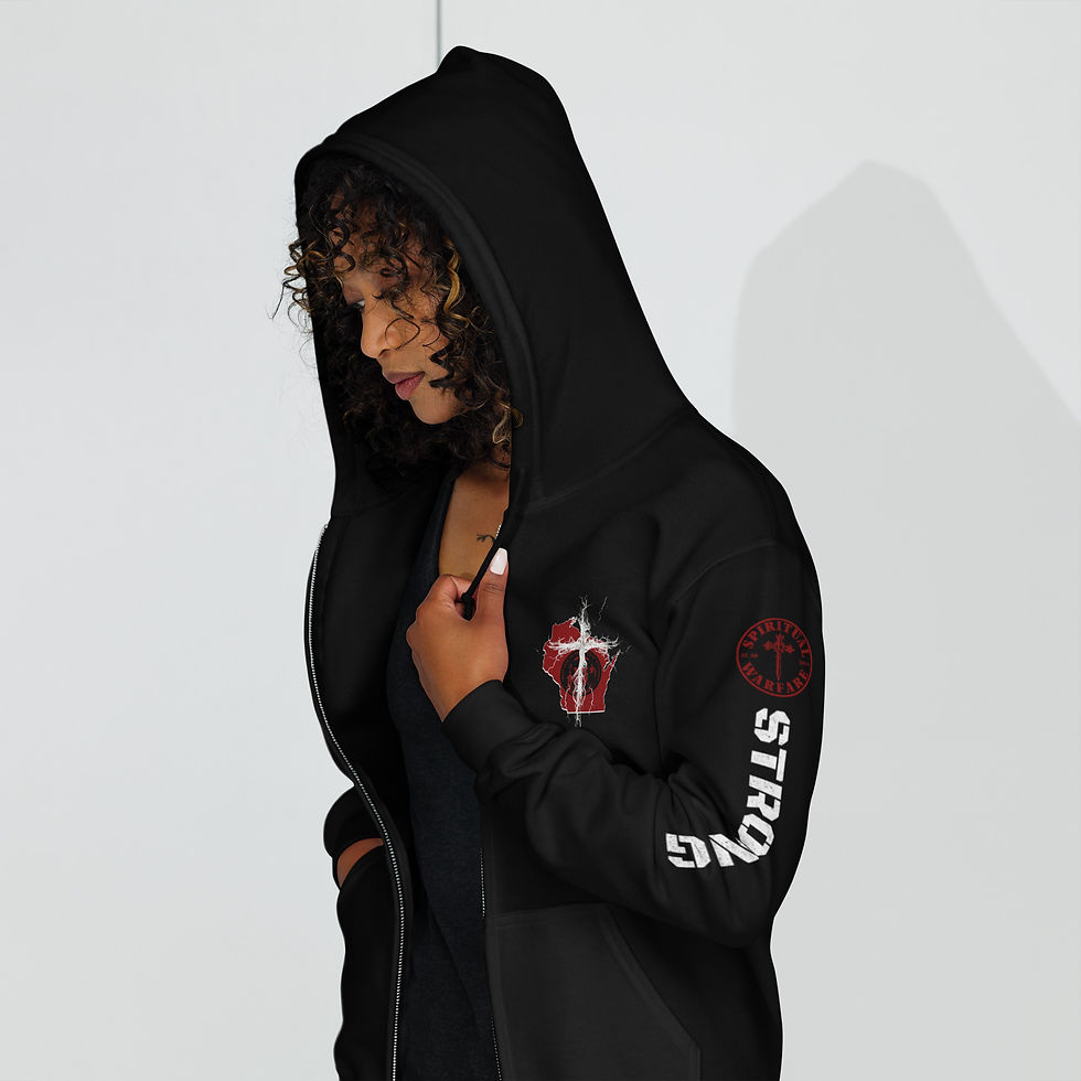 Thumbnail: WISCONSIN STORNG THROUGH CHRIST Zip up Hoodie