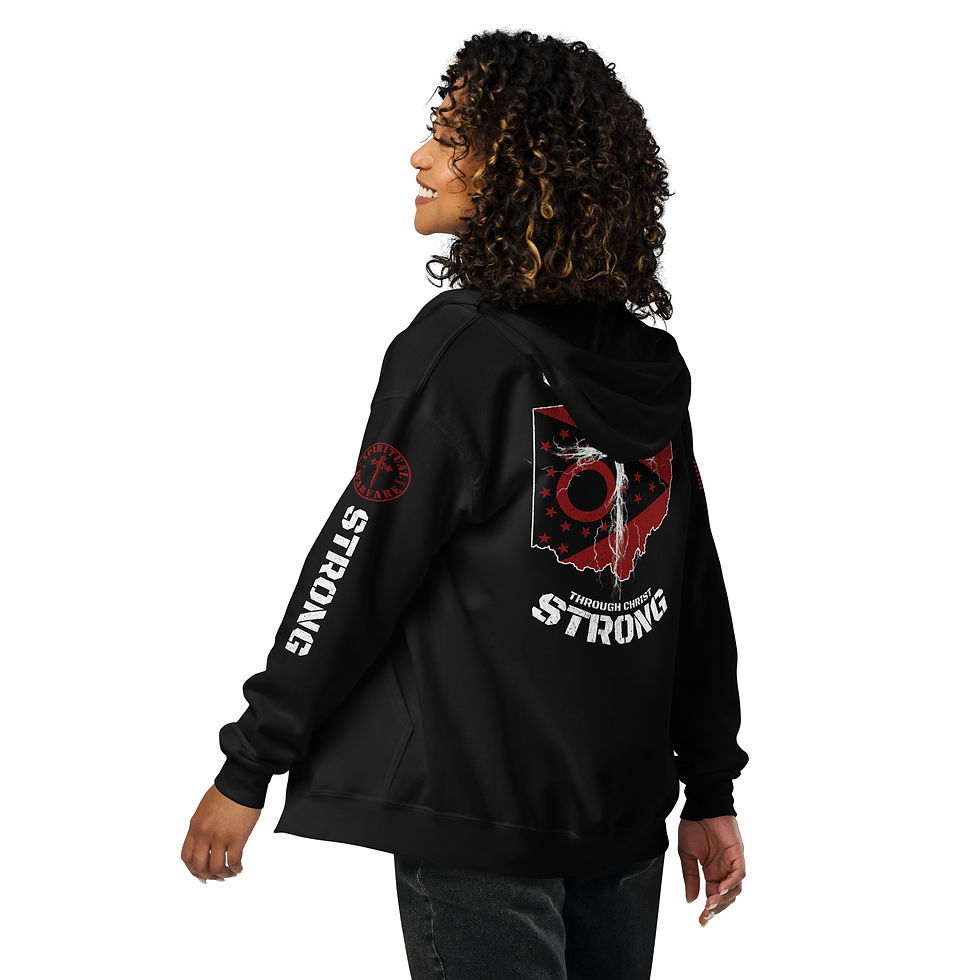 Thumbnail: OHIO STRONG THROUGH CHRIST Zip up Hoodie