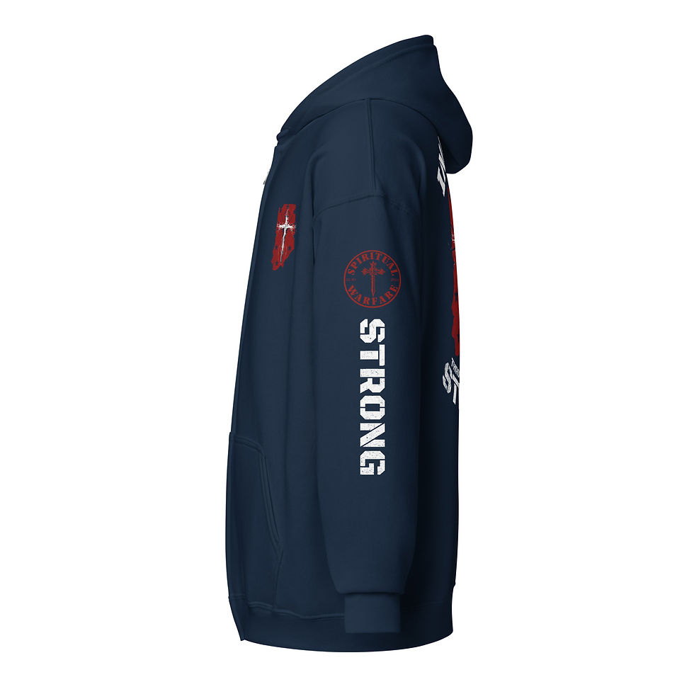 Thumbnail: INDIANA STRONG THROUGH CHRIST  Zip up Hoodie