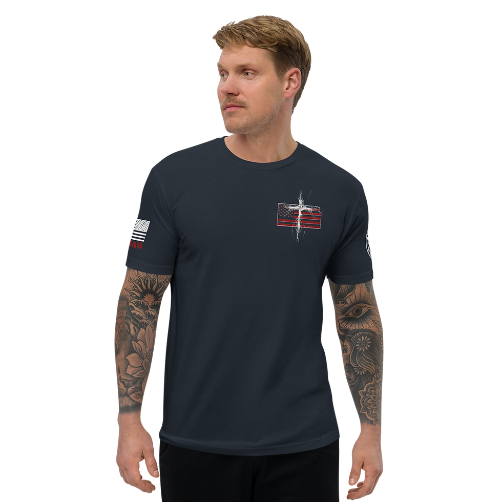 Thumbnail: KANSAS STRONG TRHOUGH CHRIST Fitted T-shirt