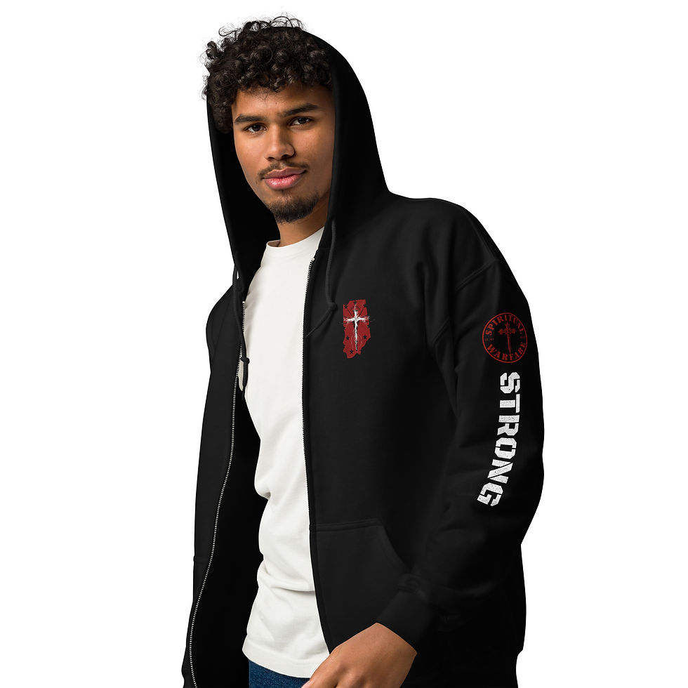Thumbnail: INDIANA STRONG THROUGH CHRIST  Zip up Hoodie