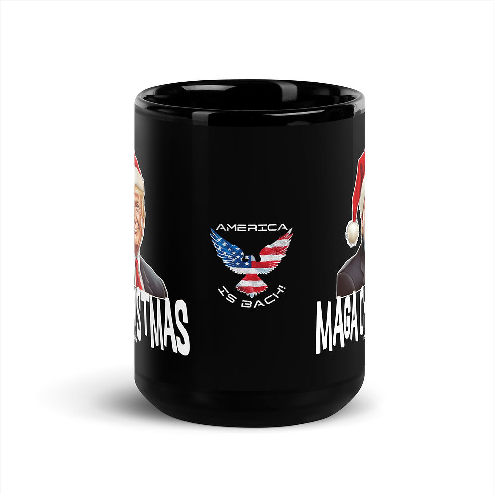 Thumbnail: MAGA CHRISTMAS Black Glossy Mug