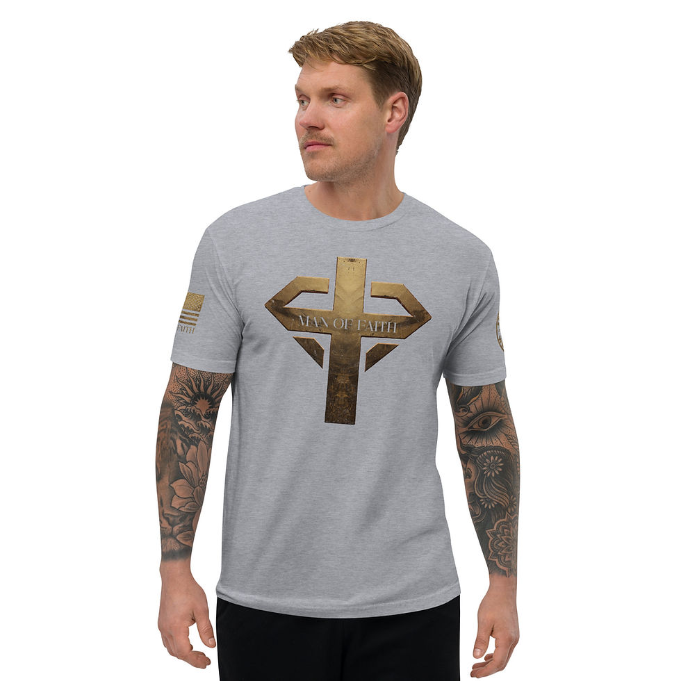 Thumbnail: MAN OF FAITH - Fitted T-shirt