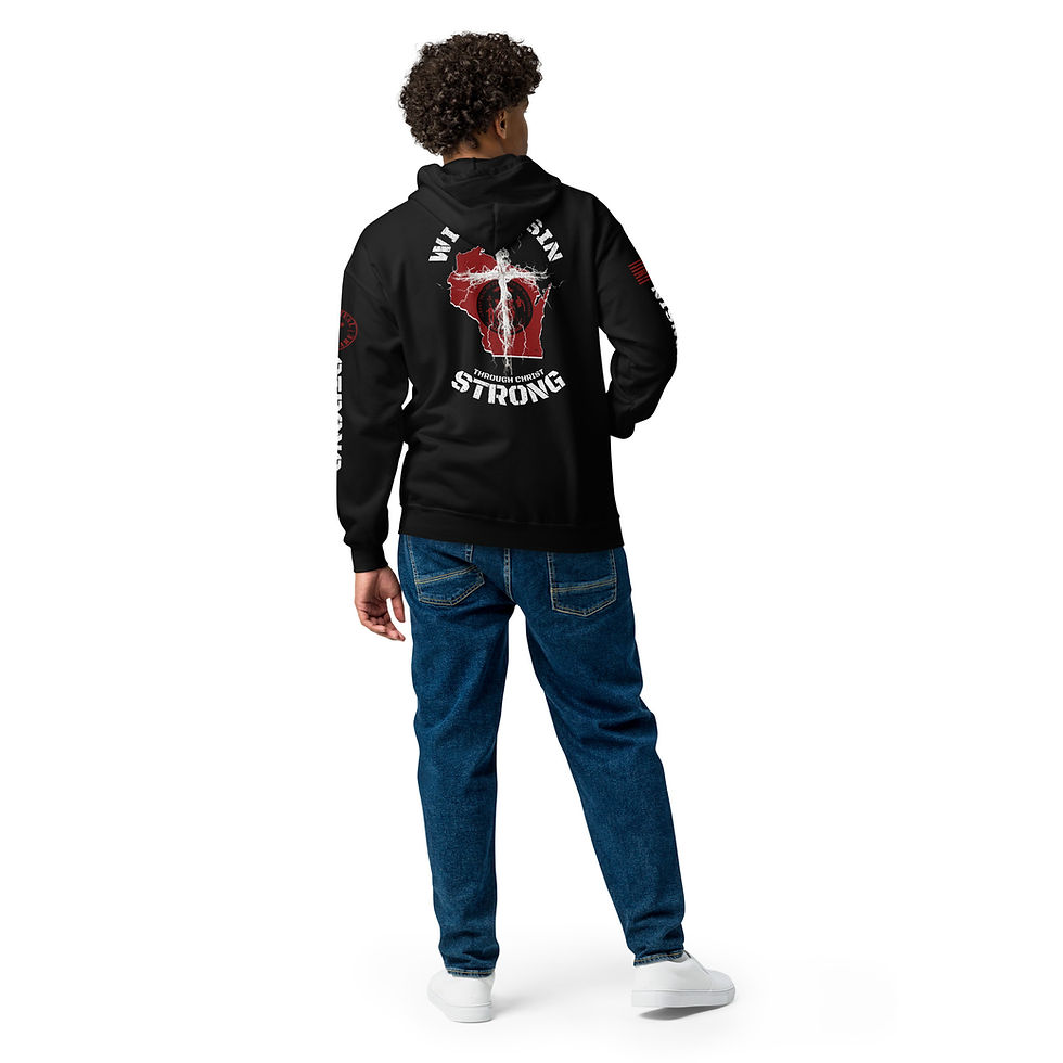 Thumbnail: WISCONSIN STORNG THROUGH CHRIST Zip up Hoodie