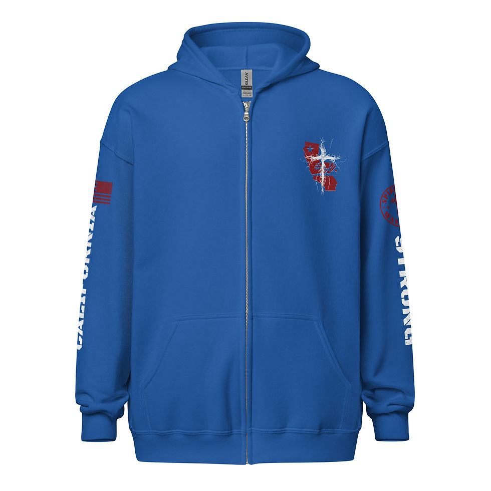 Thumbnail: CALIFORNIA STRONG THROUGH CHRIST Zip up Hoodie