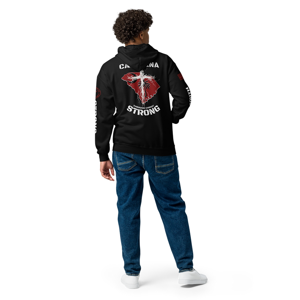 Thumbnail: SOUTH CAROLINA STRONG THROUGH CHRIST Zip up Hoodie