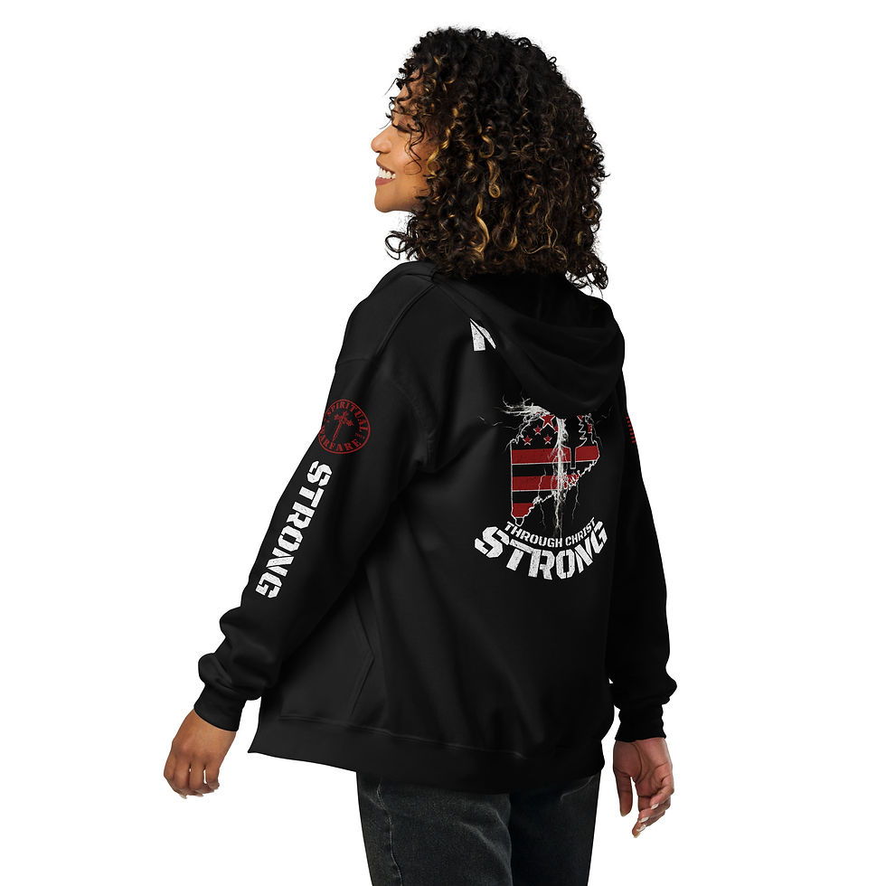 Thumbnail: MAINE STRONG  THROUGH CHRIST Zip up Hoodie
