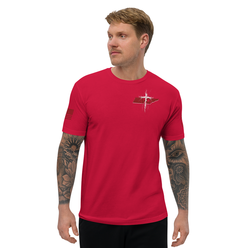 Thumbnail: TENNESSEE STRONG THROUGH CHRIST Fitted T-shirt