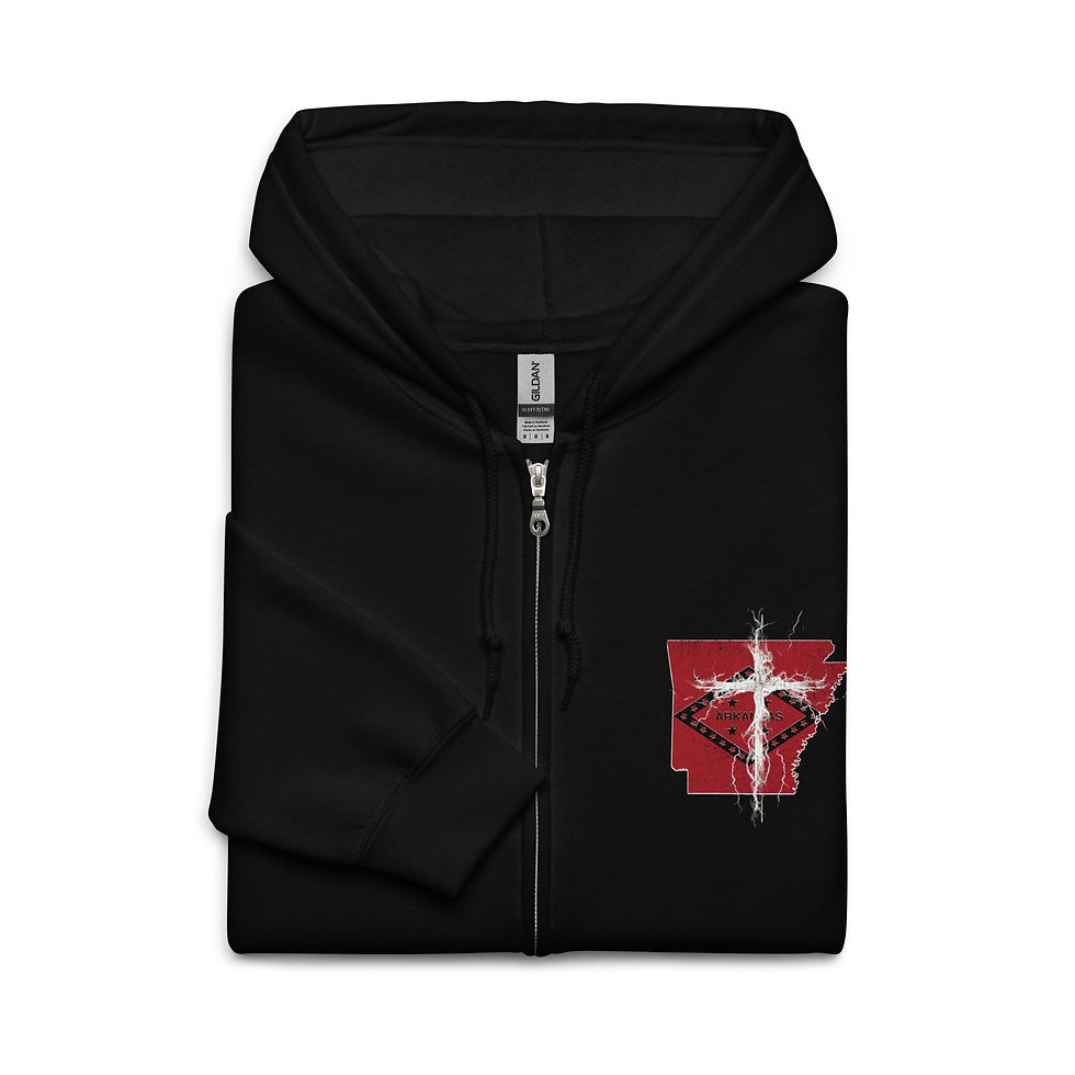 Thumbnail: ARKANSAS STRONG THROUGH CHRIST  Zip up Hoodie