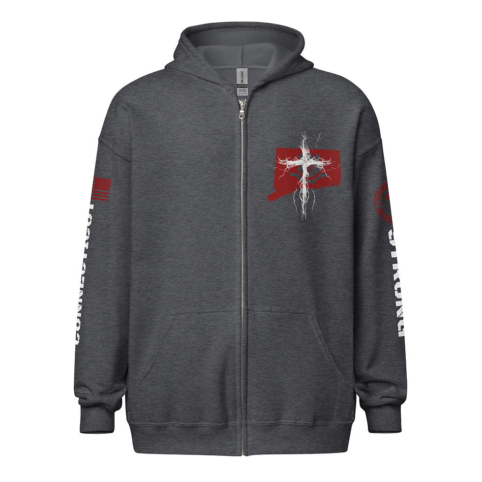 Thumbnail: CONNECTICUT STRONG THROUGH CHRIST Zip up Hoodie