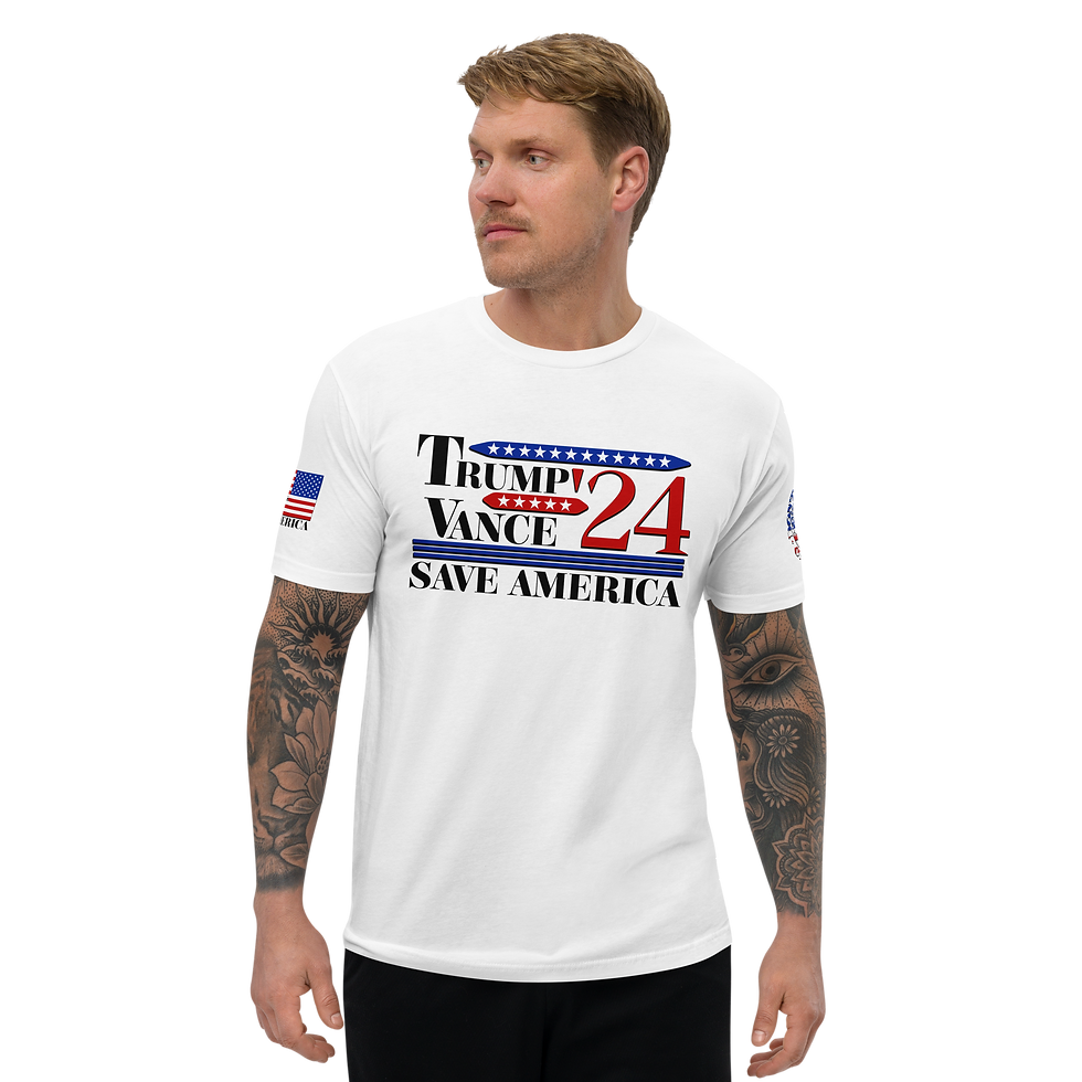 TRUMP/VANCE '24 (BLK Logo) Fitted T-shirt
