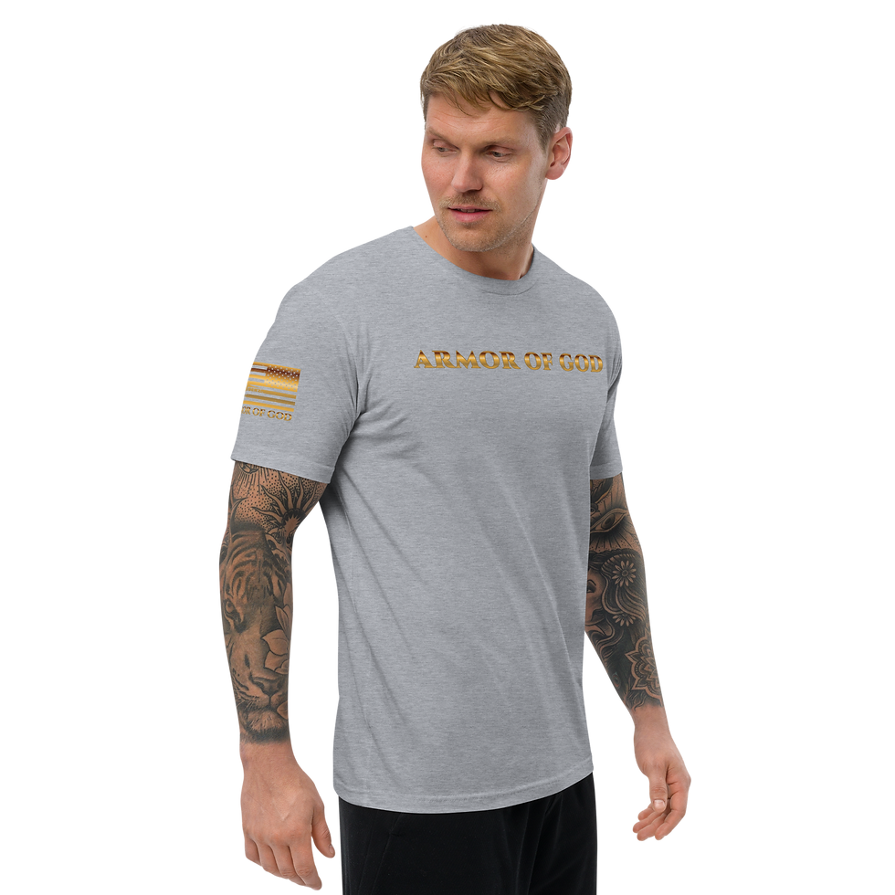 Thumbnail: ARMOR OF GOD (GOLD EDITION) Fitted T-shirt