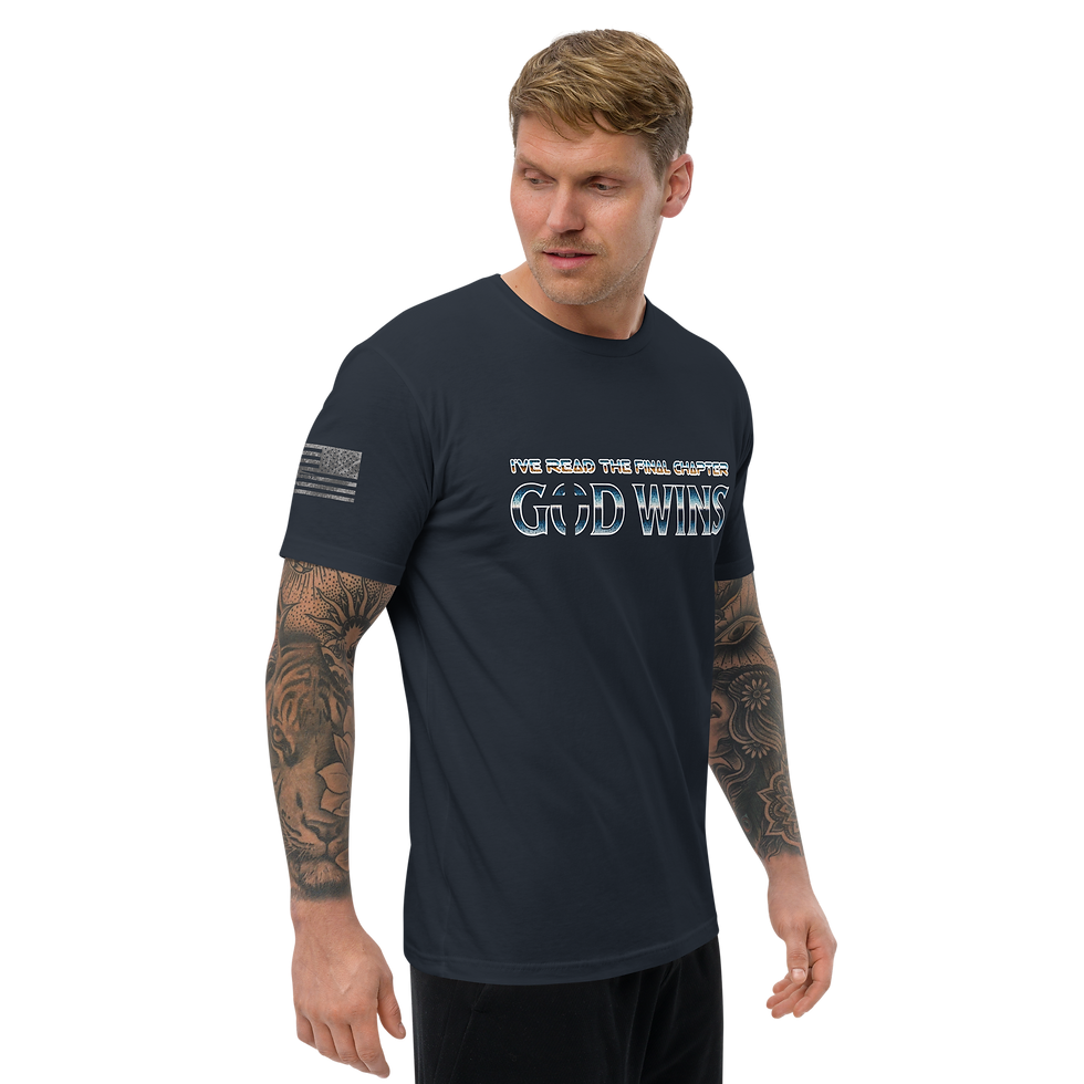 Thumbnail: GOD WINS Fitted T-shirt