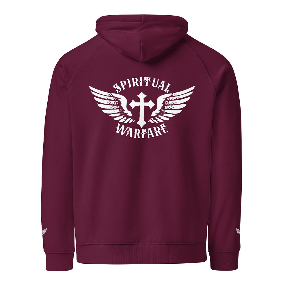 Thumbnail: MAN OF FAITH Eco Raglan Hoodie