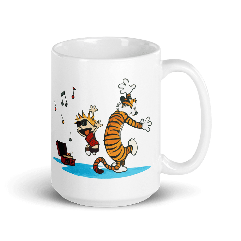 Thumbnail: Calvin and Hobbes Dancing With Record Player Mug