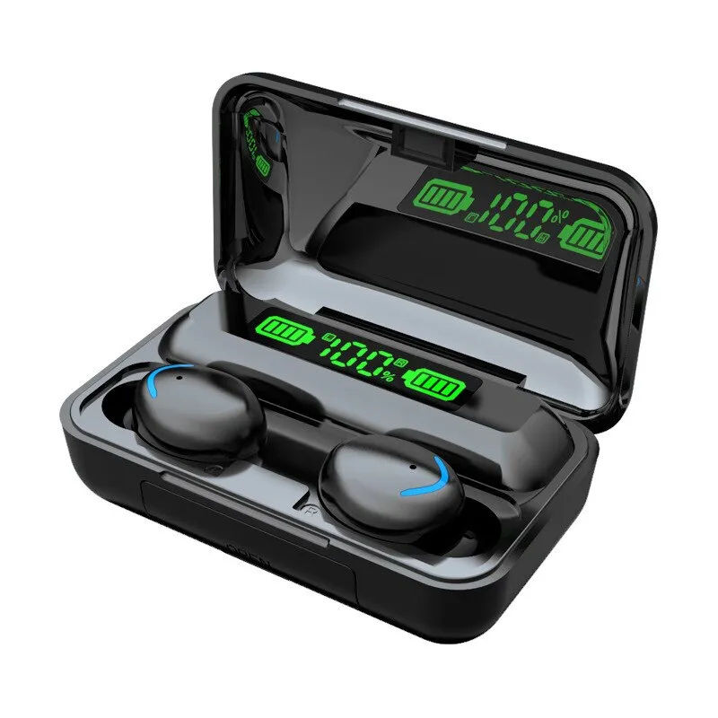 Thumbnail: F9 Wireless Earphones Bluetooth TWS LED Dislpaly Binaural Headset Waterproof HD 