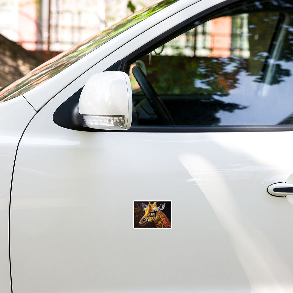 Thumbnail: Jewelled Giraffe Bubble-free stickers