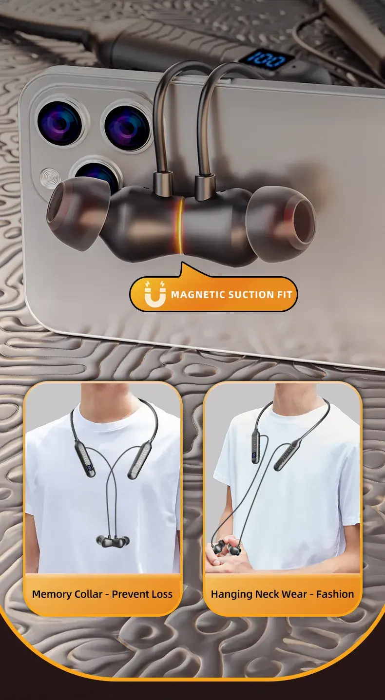 Thumbnail: 2023 New True Wireless BT Headphones: High Quality, Long Life, Digital Display a
