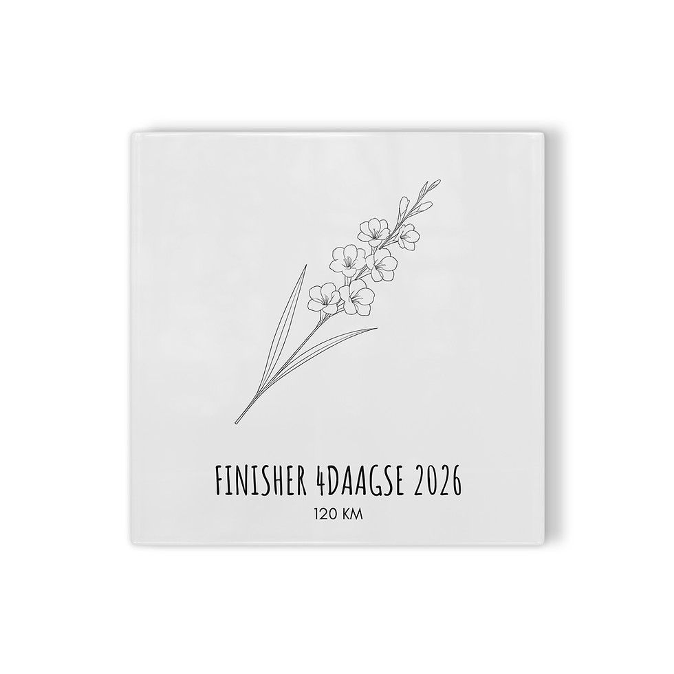 Thumbnail: 4Daagse 2026 tegeltje finisher 120 km - wit