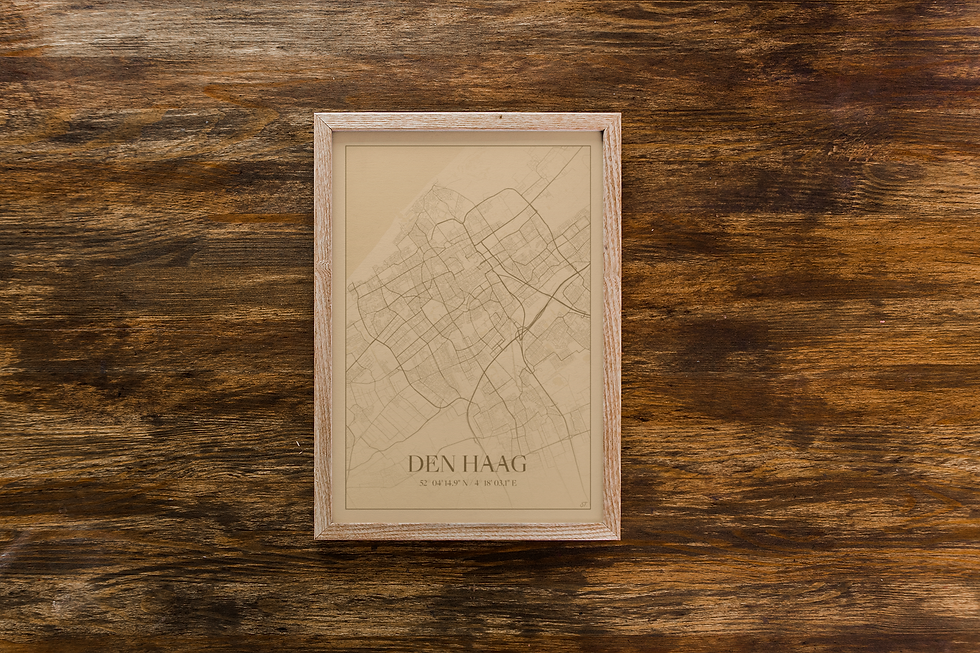 Thumbnail: Poster Den Haag beige